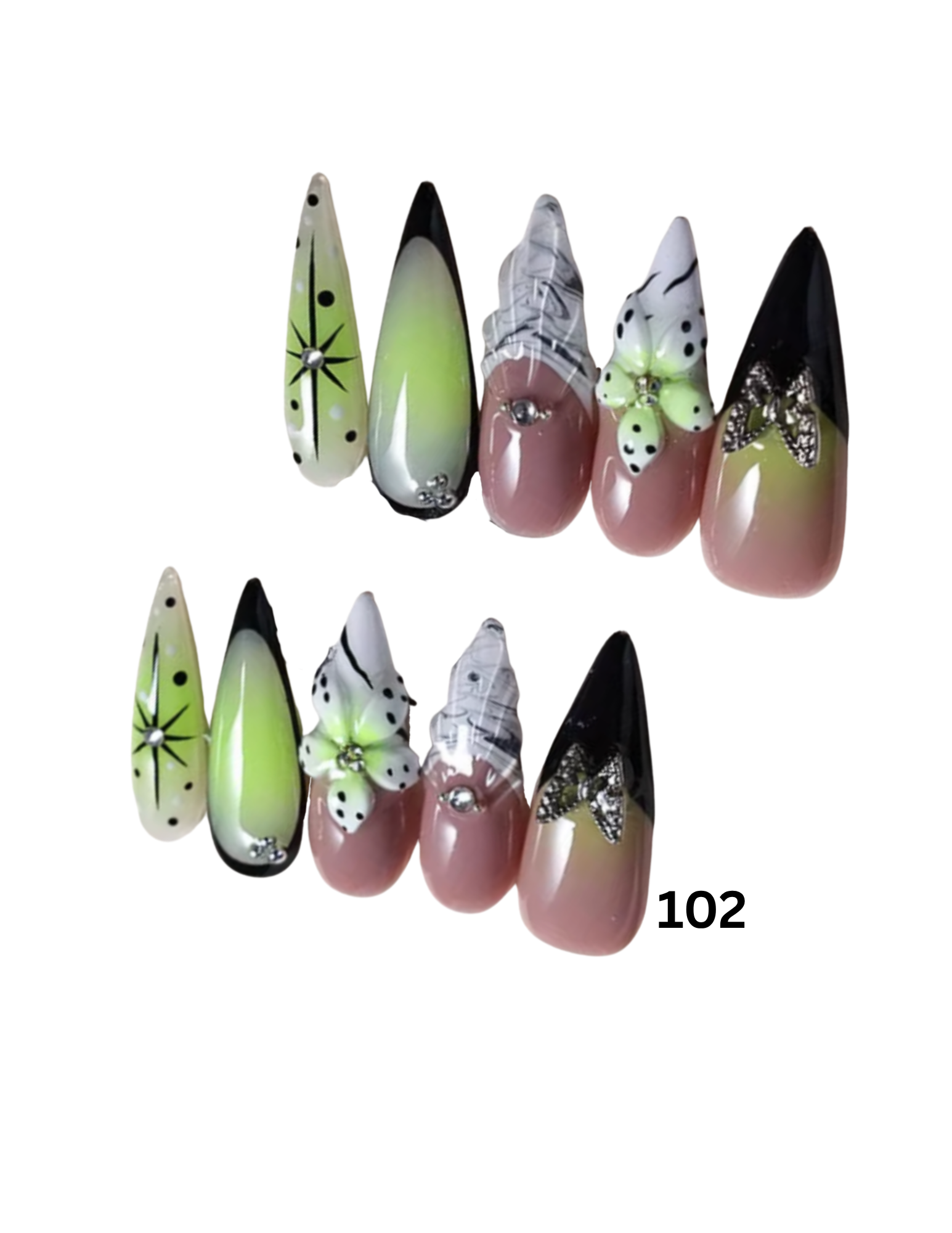 Style #102 - Neon French Stiletto