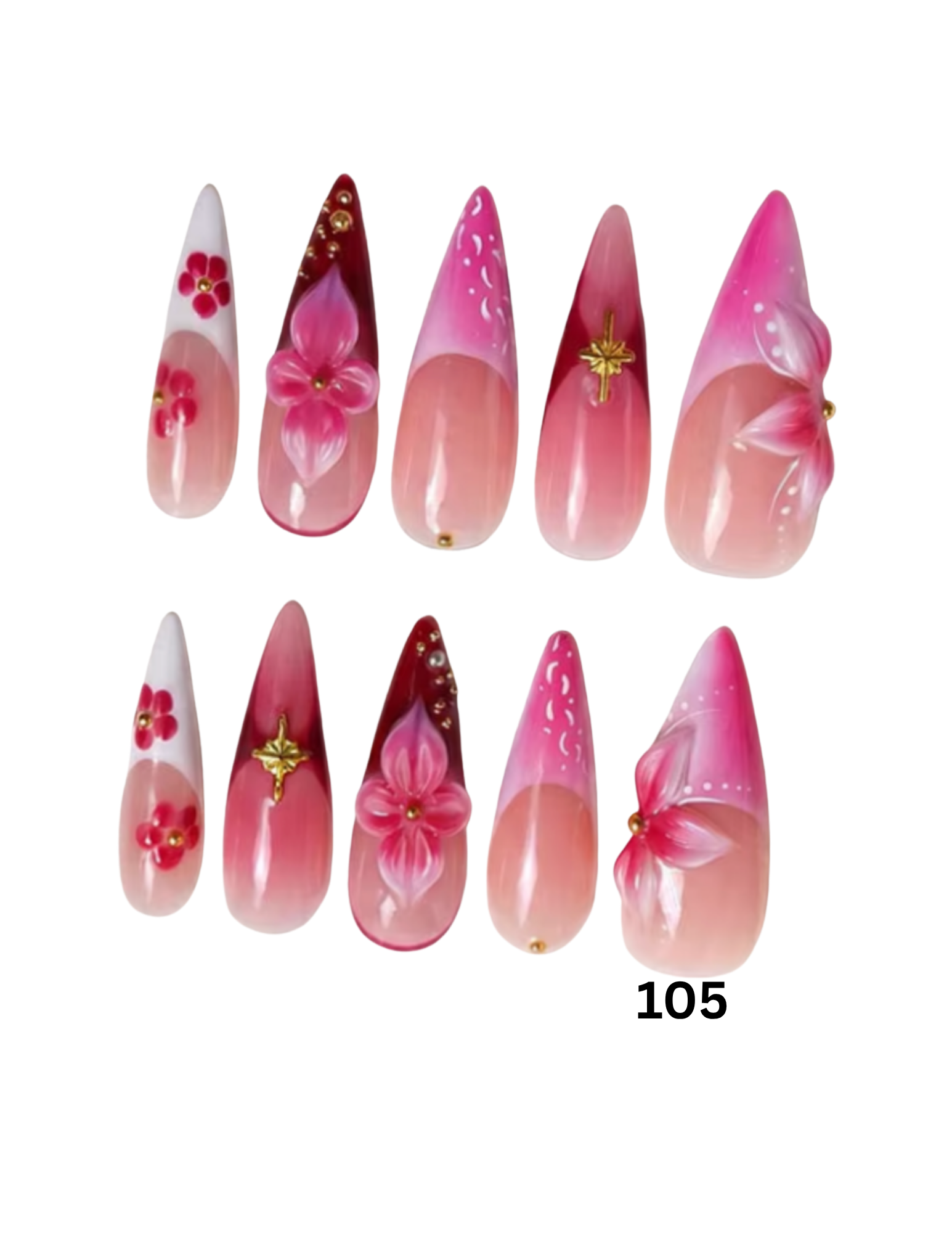Style #105 - Floral French Stiletto