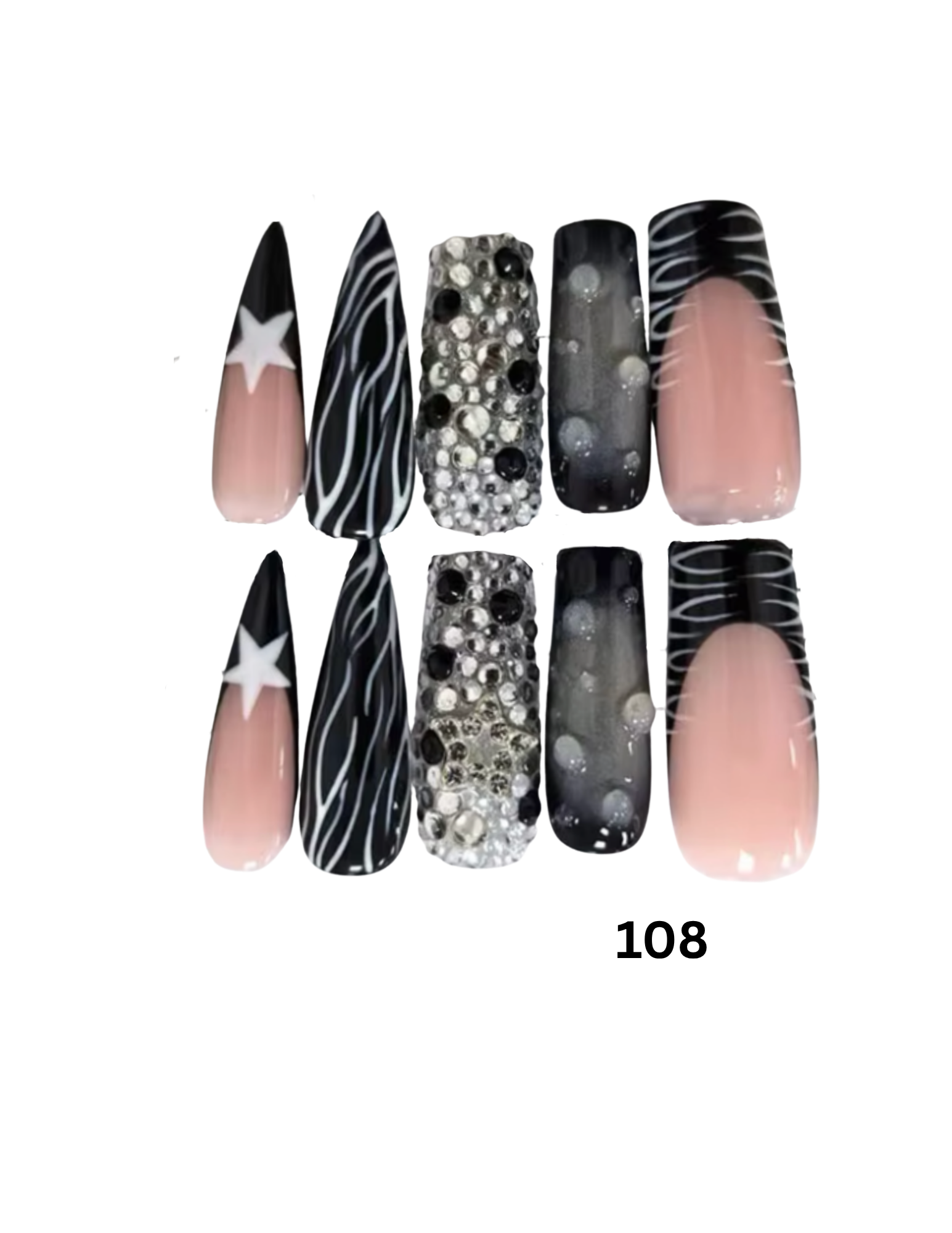 Style #108 - Combo Stiletto & Square